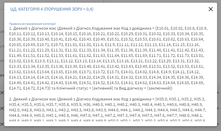 Приклад правил встановлення КО
